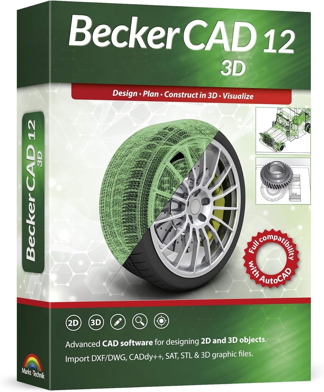 Becker CAD 12 3D - professional CAD software for 2D + 3D design and modelling -