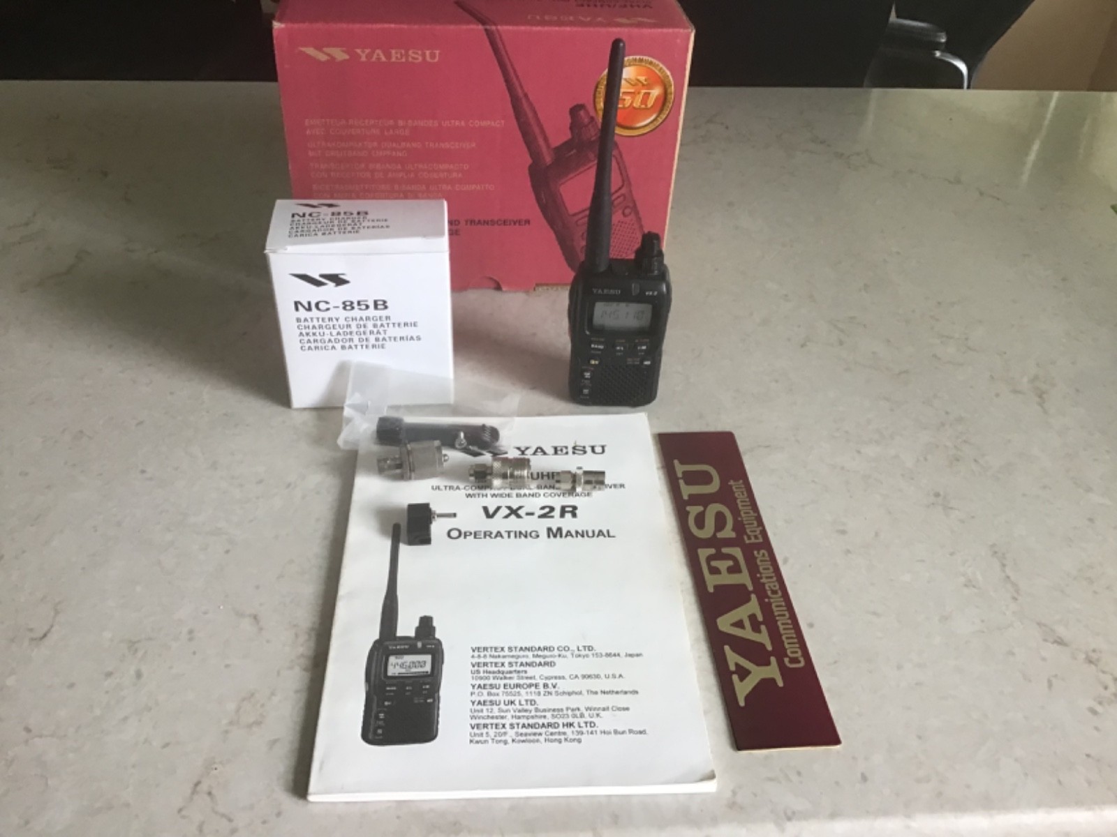 Yaesu VX-2R FM Dual Band VHF/UHF Transceiver W/ ACCESSORIES