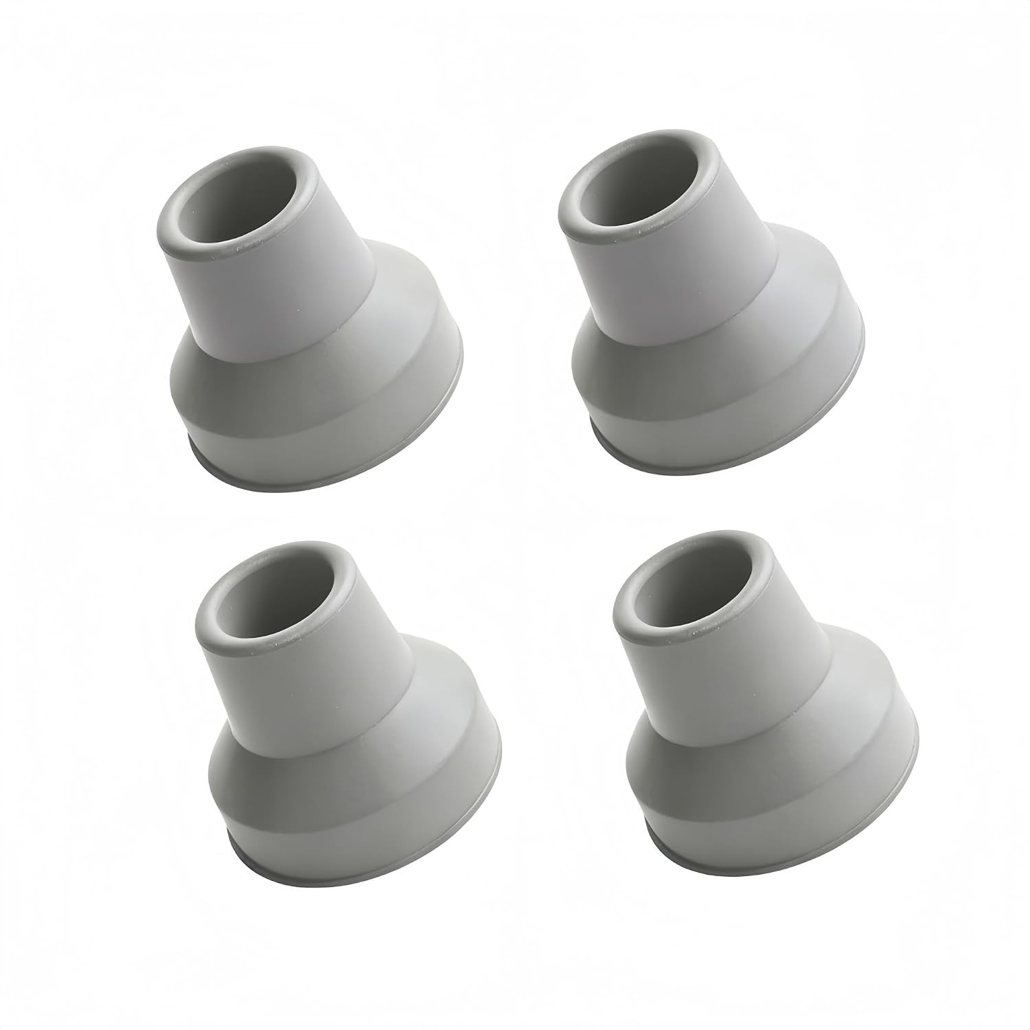 Heavy Duty Rubber Quad Cane Tips 1/2 Inch Replacement 4 Pack Quad Cane