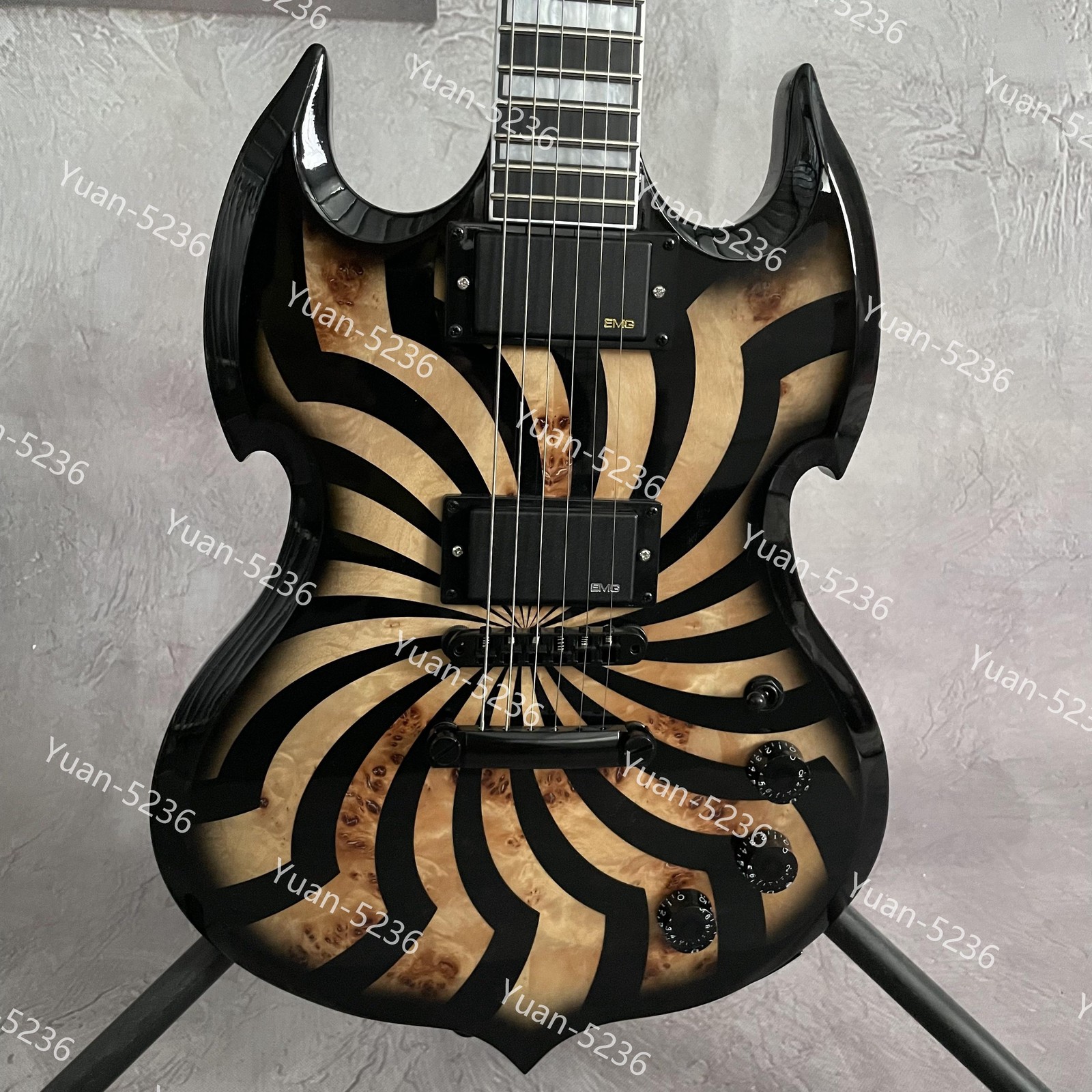 Zakk Wyld Solid Electric Guitar Rounded Fret Edge HH Pickups Mahogany Body