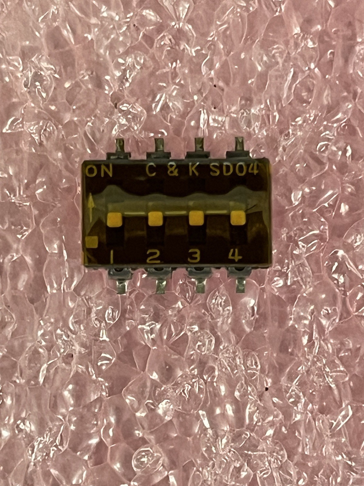 SD04H1SB SWITCH SLIDE DIP 40 POSISTION SPST 0.1A 25V ITT CANNON (LOT OF 2)