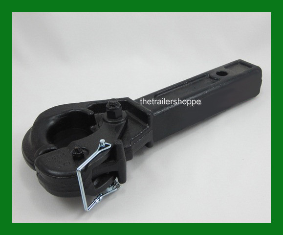 Forged Tow Pintle Hook Hitch 2" Receiver 2-1/2" Lunette Ring 20,000 lb.