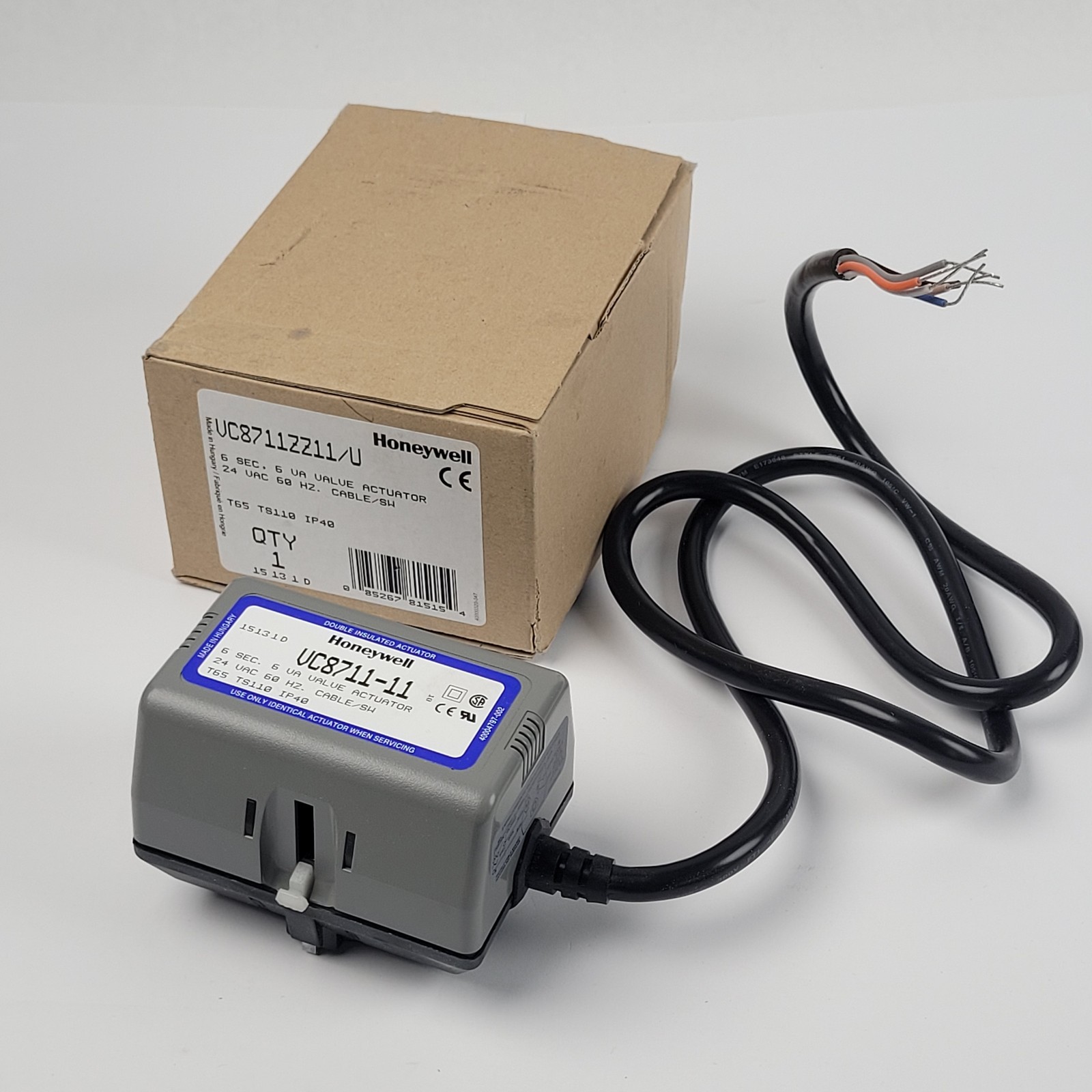 Honeywell VC8711ZZ11/U Direct Coupled Actuator, 24 VAC, 6 VA Rating - NEW