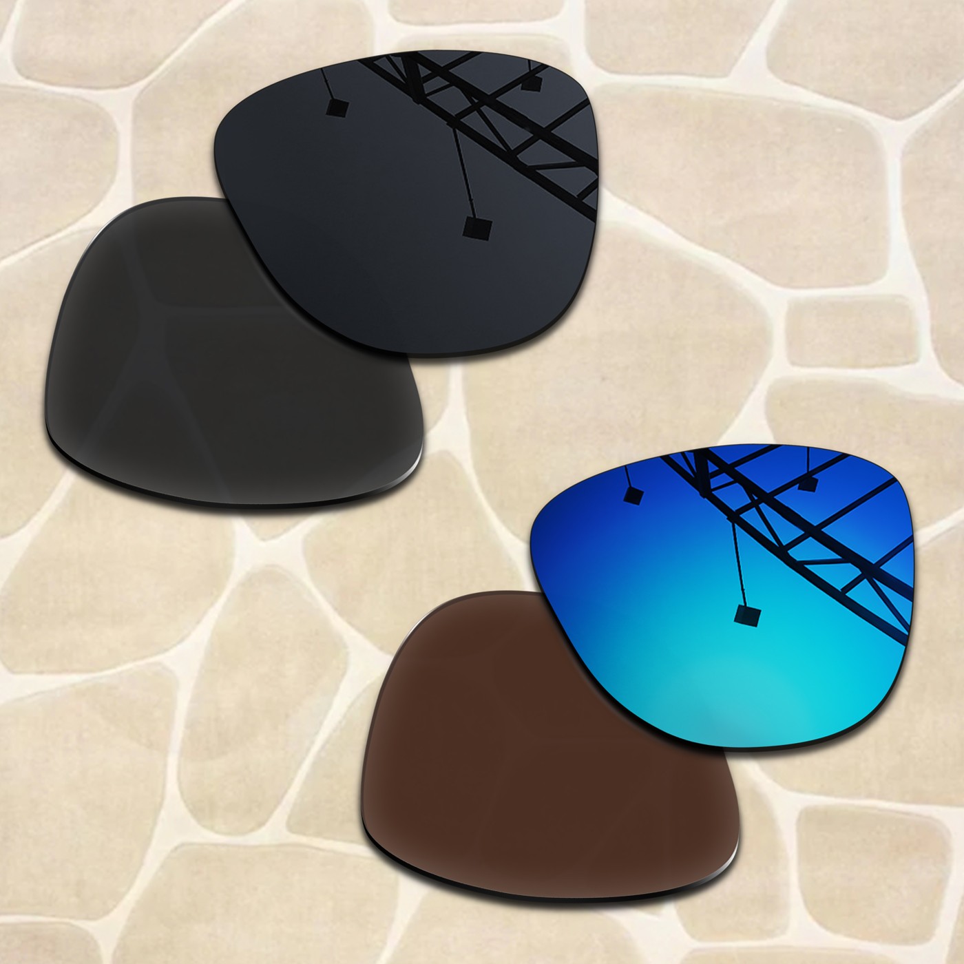 2 Pairs POLARIZED Replacement Lenses for Oakley Actuator OO9250 57mm Sunglasses