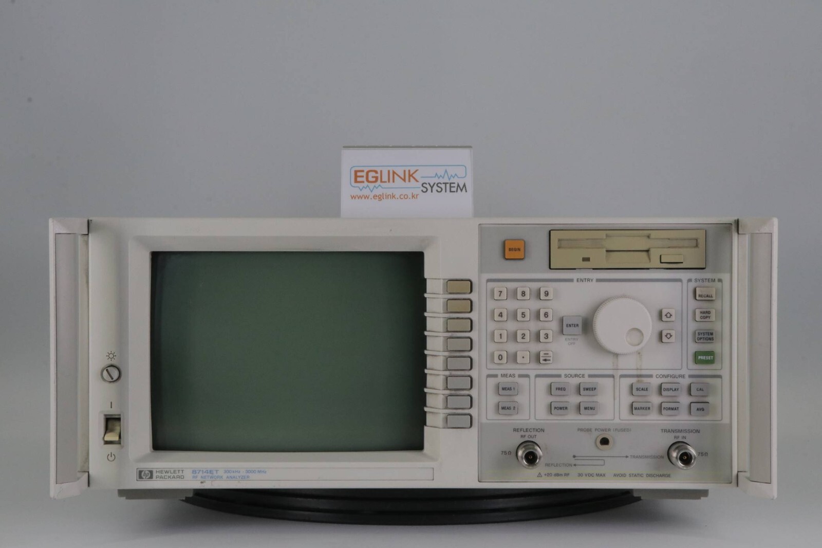 HP 8714ET Network Analyzer 75 ohm opt 1E1(Attenuator)/ 1EC(75 Ohm Impedance)