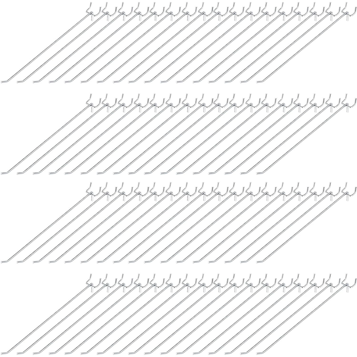 Rust Resistant Peg Board Shelving Hooks - 100 Pcs Bulk Pack