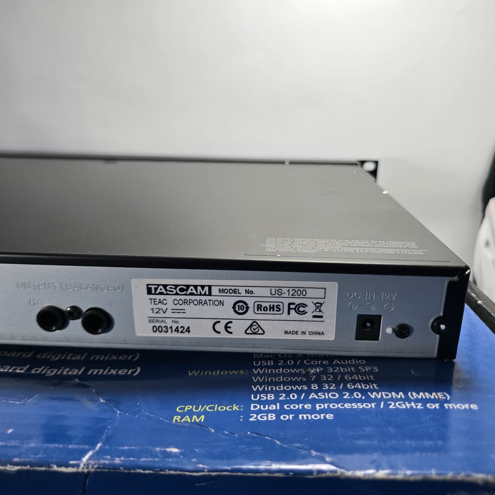 Tascam US-1200 USB 2.0 Audio Interface 6in 2out 96k/24bit Rackmount