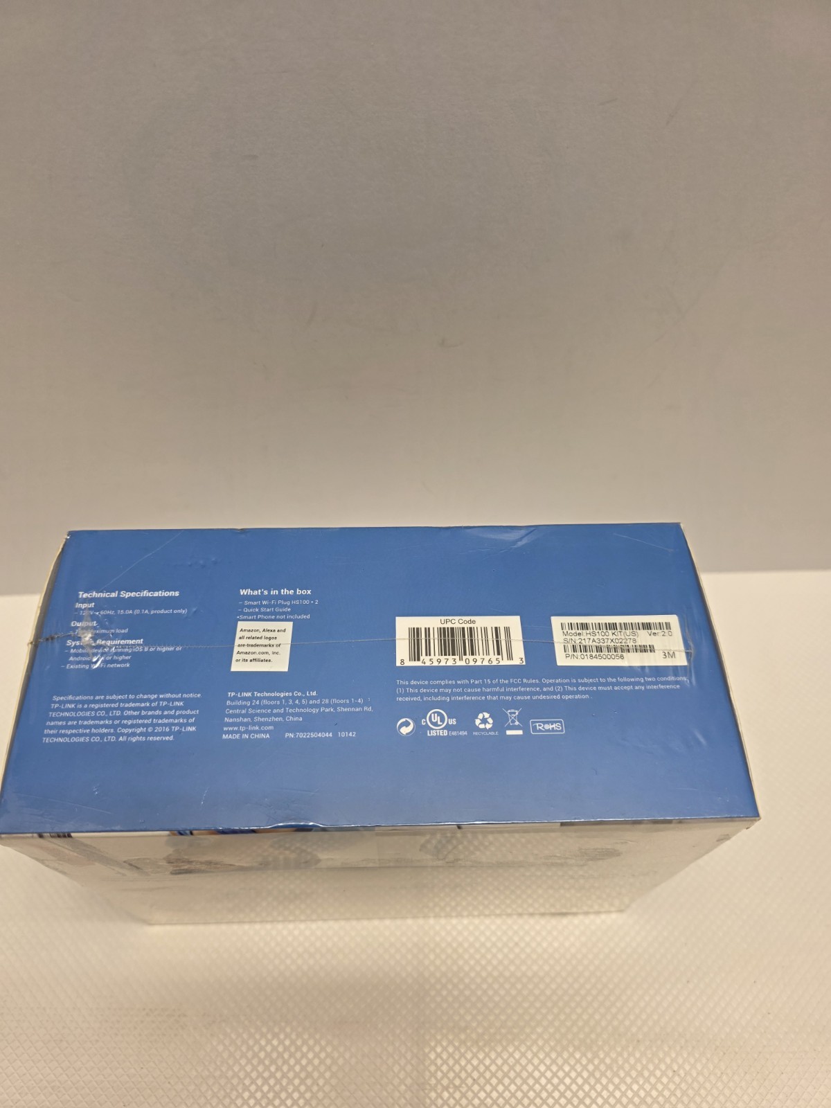 TP-Link Kasa Smart Wi-Fi Plug HS100 Kit 2-Pack Alexa Google Assistant