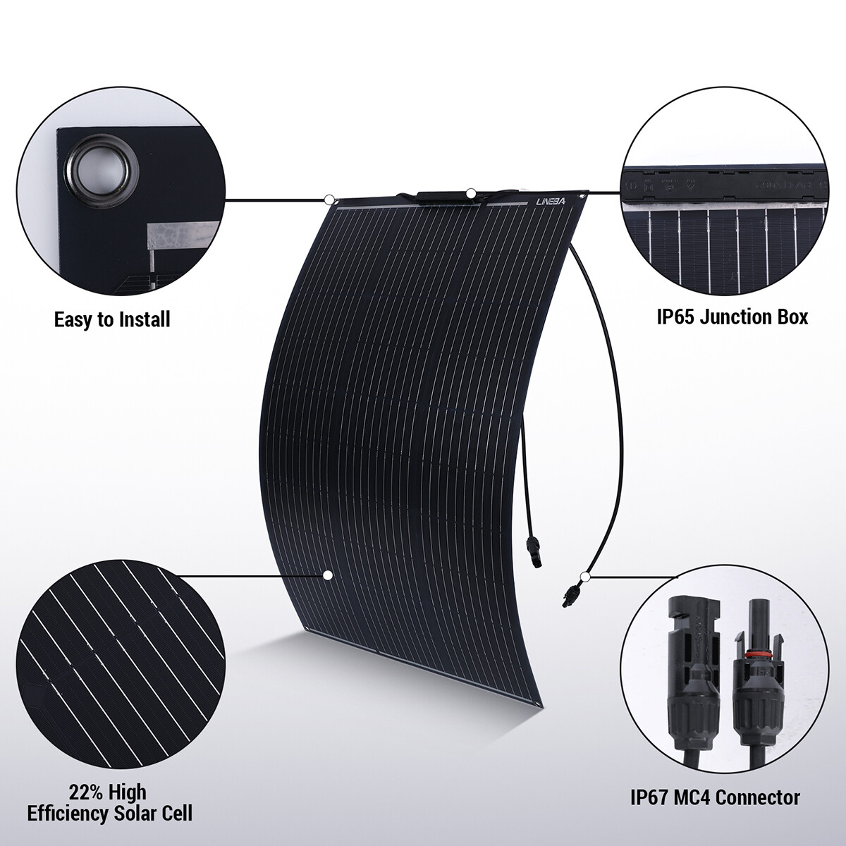 100W Solar Panel Kit Monocrystalline Solar Panel With 30A Controller