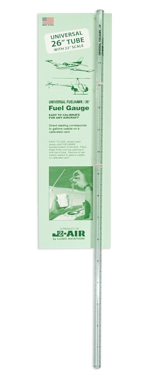 J-Air FUELHAWK Universal 26" Fuel Gauge Dip Stick Tube, Luso Aviation
