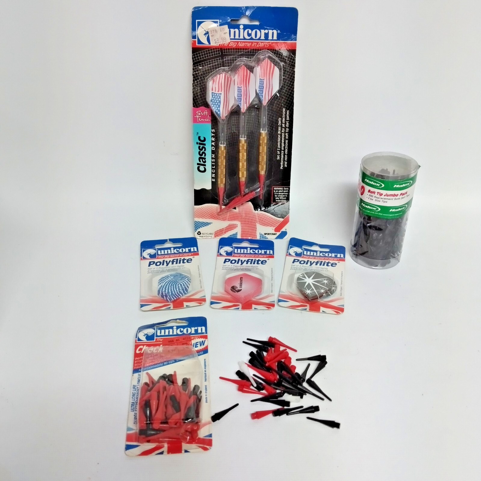Unicorn English Soft Darts Classic Dart Flights Replacement Tips