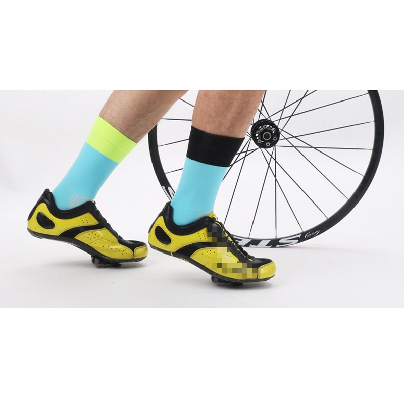 Pro Mens Womens MTB Cycling Sports Ankle Socks XC Riding Bicycle Bike Socks Cyan