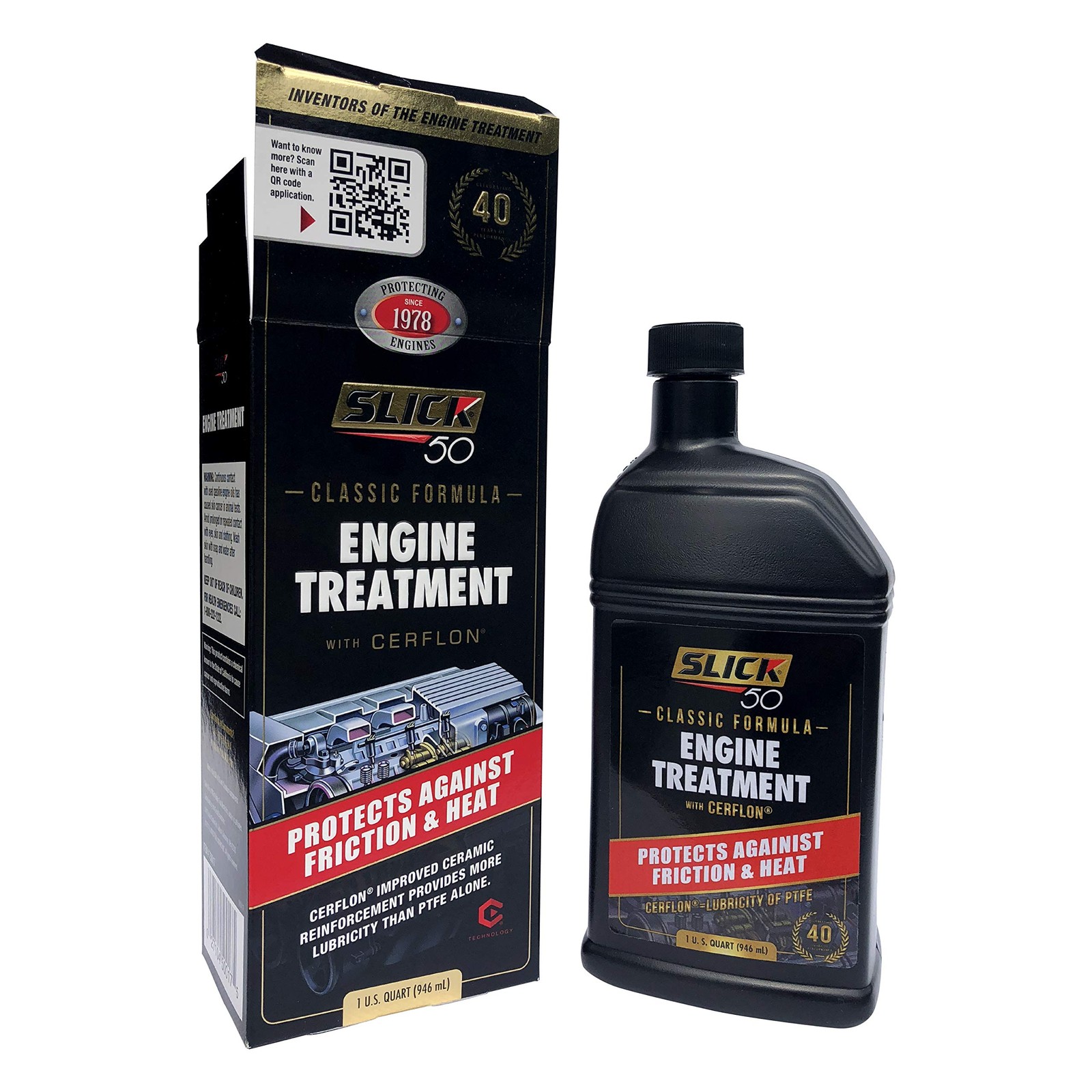 Slick 50 Original Engine Treatment | 32 oz., Single 32 Fl. Amber