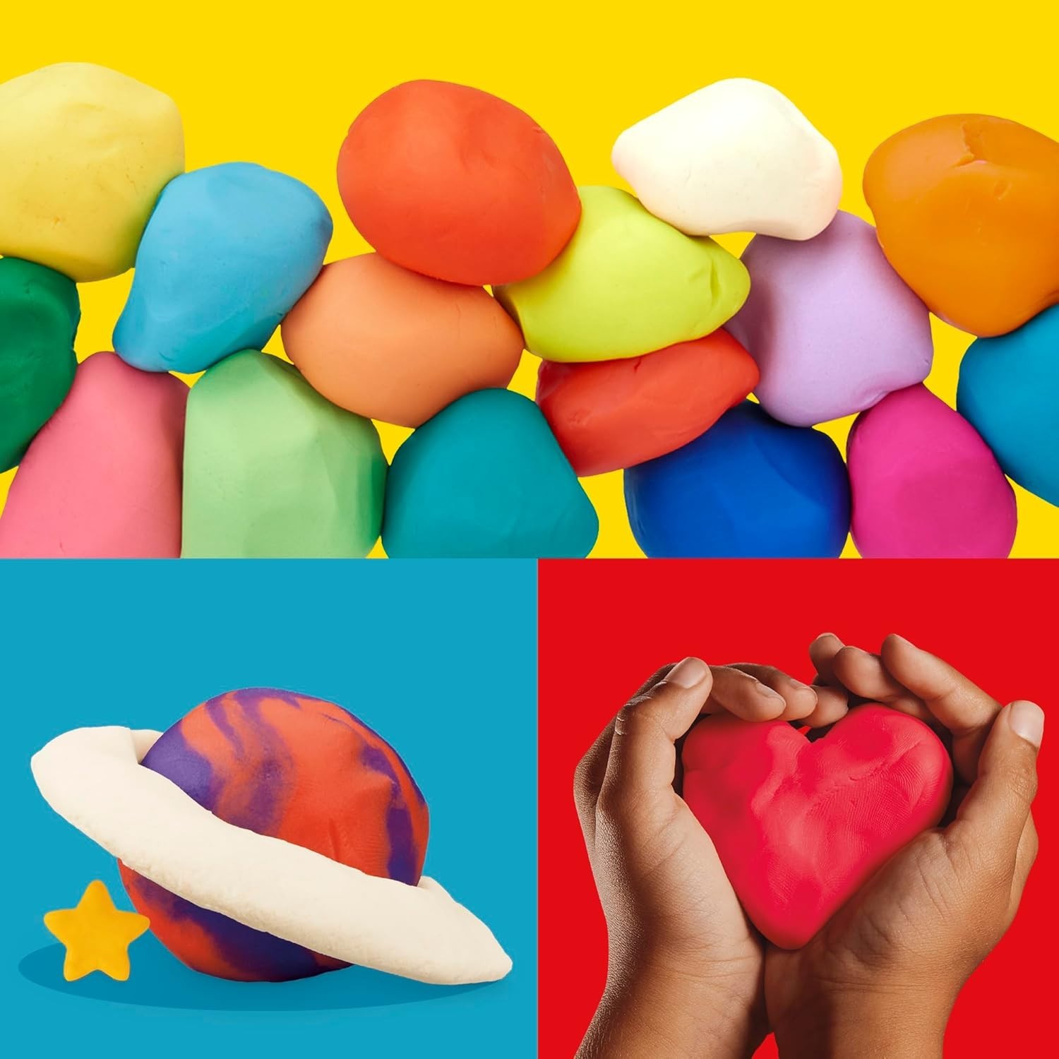 Play Doh Modeling Compound 10-Pack Case of Assorted Colors, Non-Toxic 2 Oz. Cans