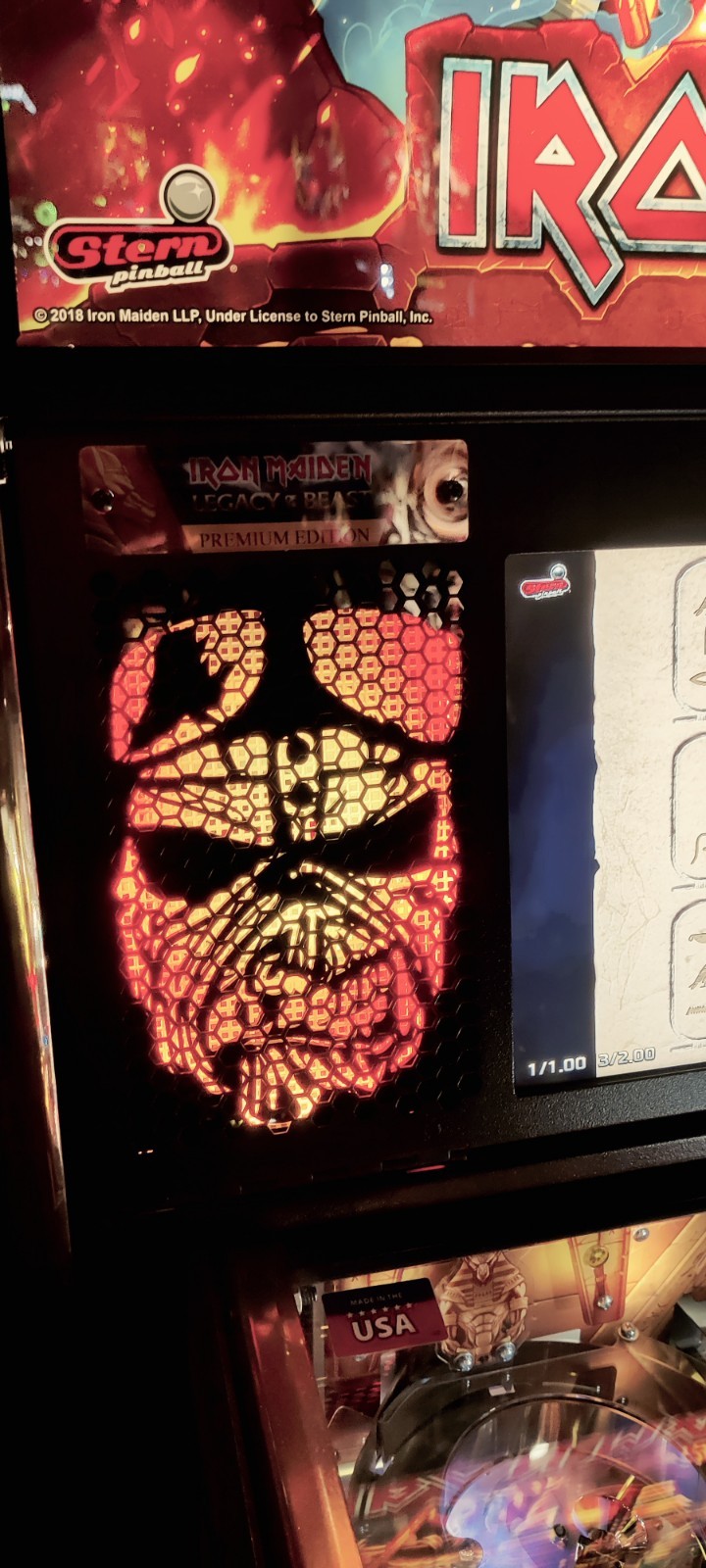 Angry Eddie Iron Maiden Pinball rectangular Speaker Inserts