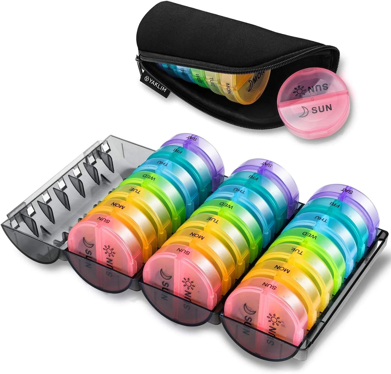 ［Upgrade］ Monthly Pill Organizer 2 Times A Day,One Month Box AM PM,Daily Case...