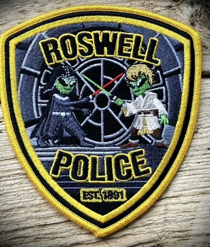 Patch ~ NEW MEXICO NM ROSWELL 🛸 👾 POLICE VERY LIMITED MAY 4TH STAR WARS