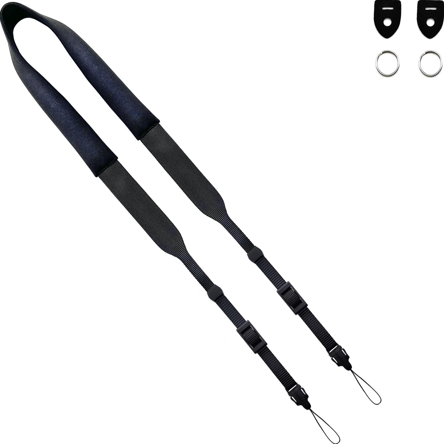 YMTHamaz3 Camera Neck Strap Thin,Binocular with Neoprene 58 inch, Black