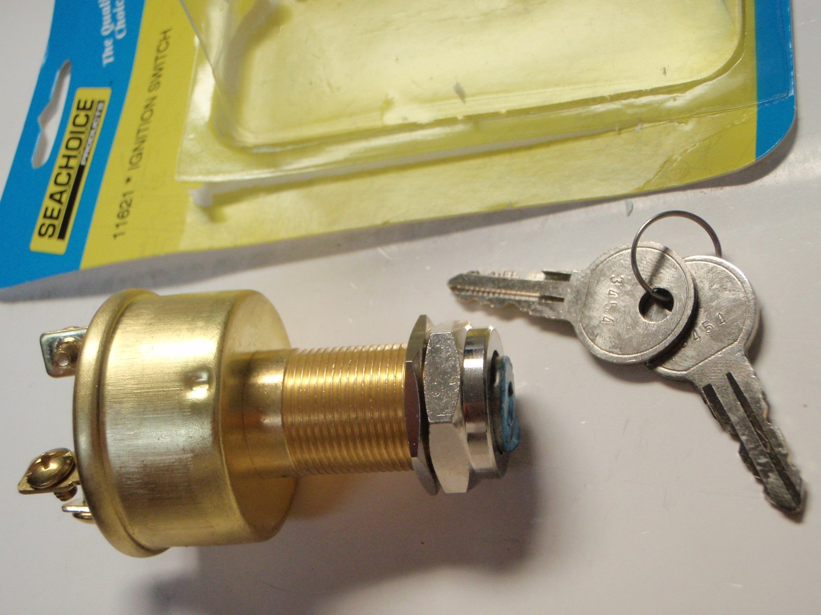 IGNITION SWITCH BRASS 11621 STARTER HEAVY DUTY INBOARD I/O  OMC MERCRUISER 3 POS