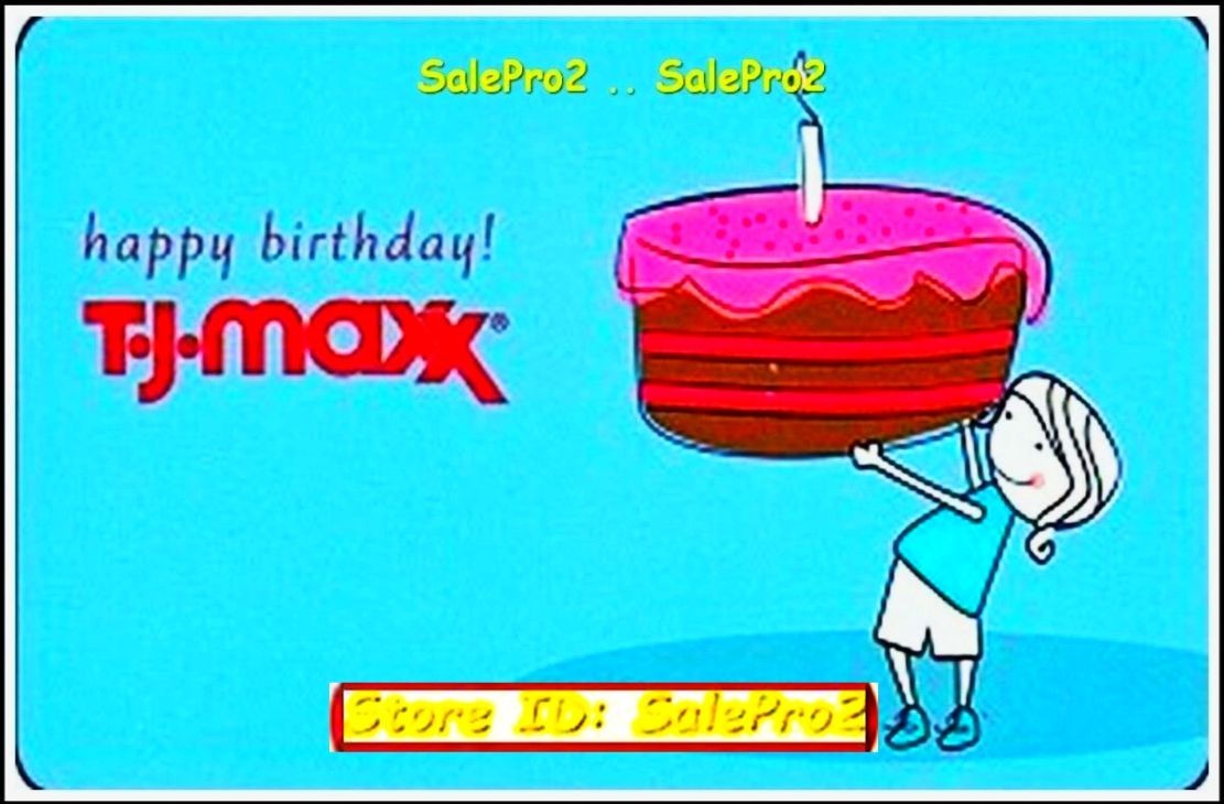 T.J. MAXX USA MARSHALLS FRANCHISES 1ST * HAPPY BIRTHDAY * COLLECTIBLE GIFT CARD