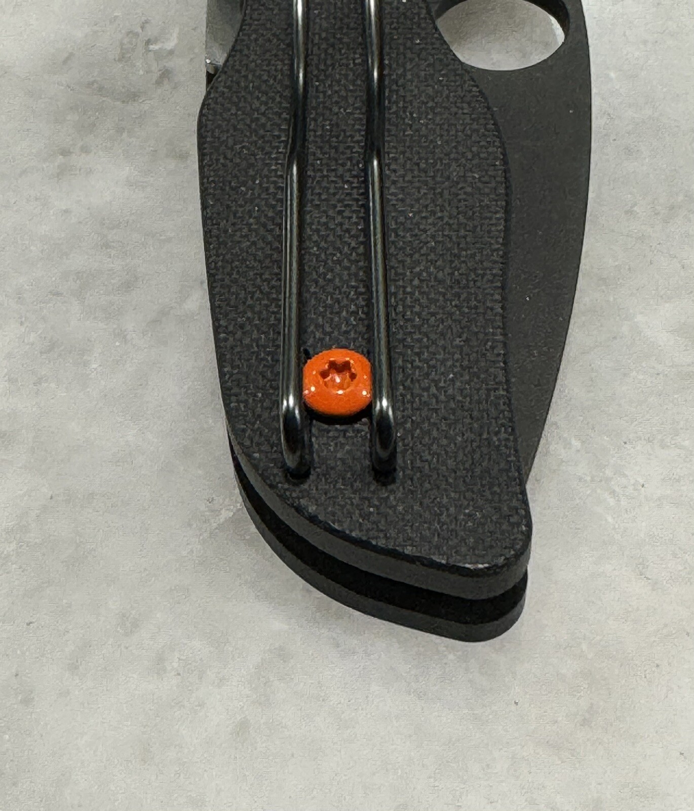 Orange Stainless Barrel Nut & Screw For Lil’ Native Compression Lock Knife Clip