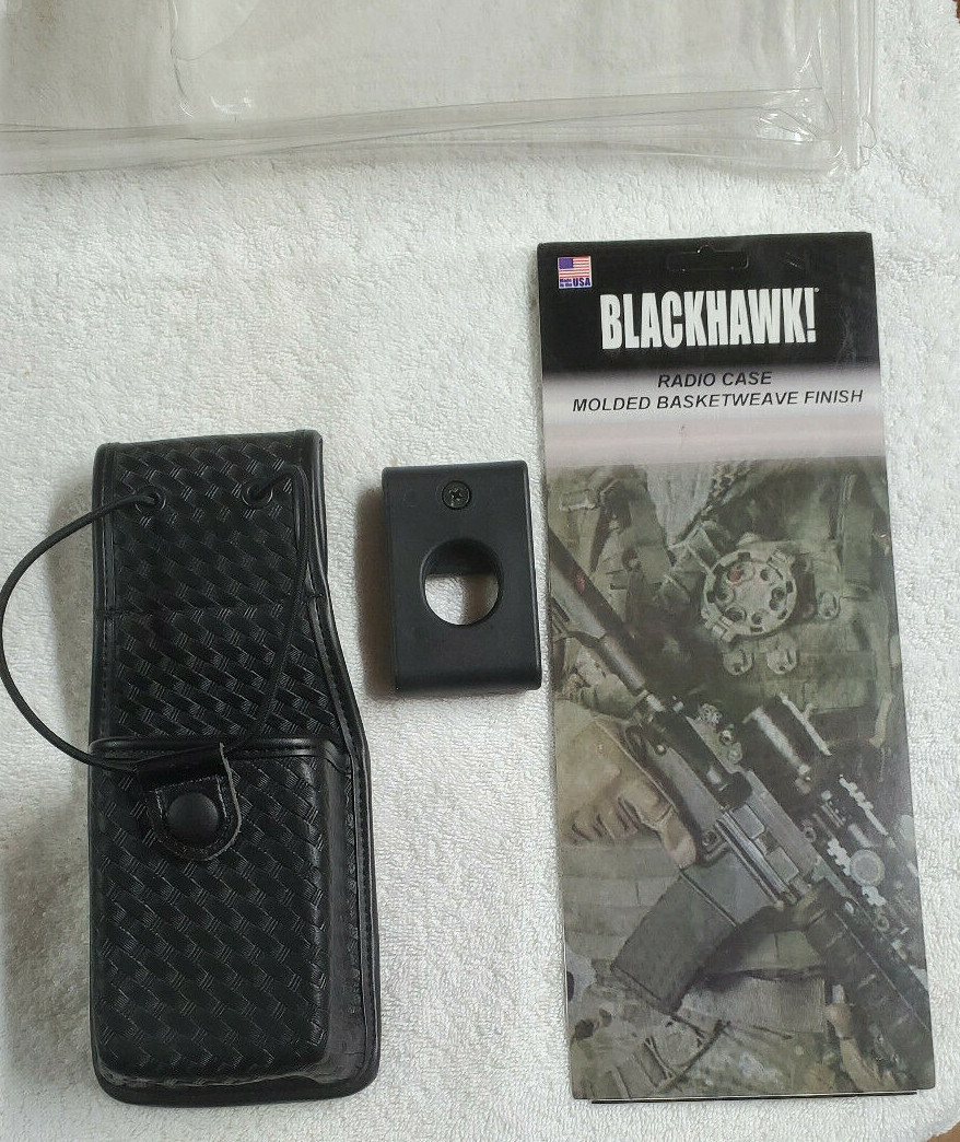 BLACKHAWK LE MOLDED CORDURA RADIO CASE 44A400BW W/SWIVEL QD BELT LOOP
