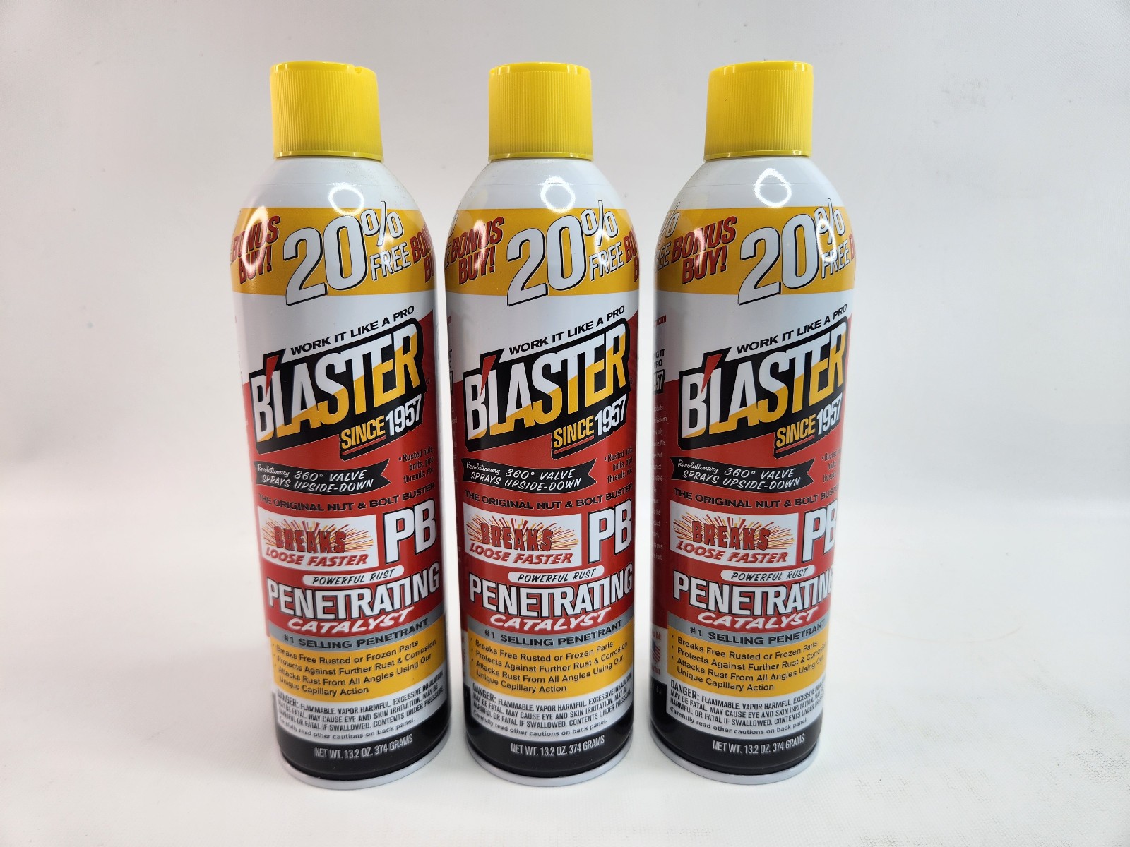 3 Cans PB Blaster Penetrating Catalyst Nut Bolt Buster 20-PB 13.2oz Each
