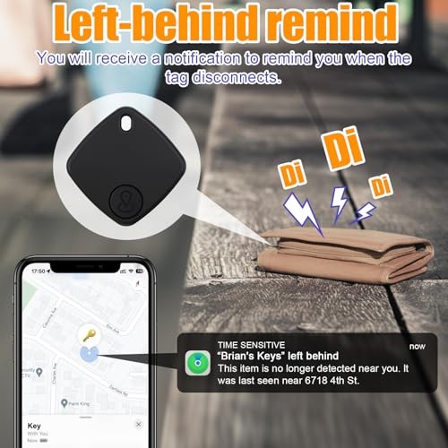 Tracker Tags-4 Pack, Bluetooth Tracker Work with Find My (iOS Only), Smart