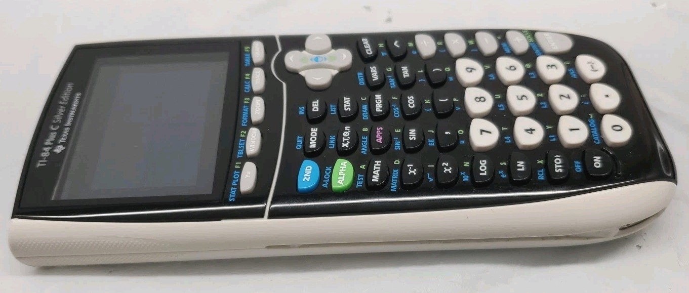 TI-84 Plus C Sliver Edition Texas Instruments -Re-chargeable Battery