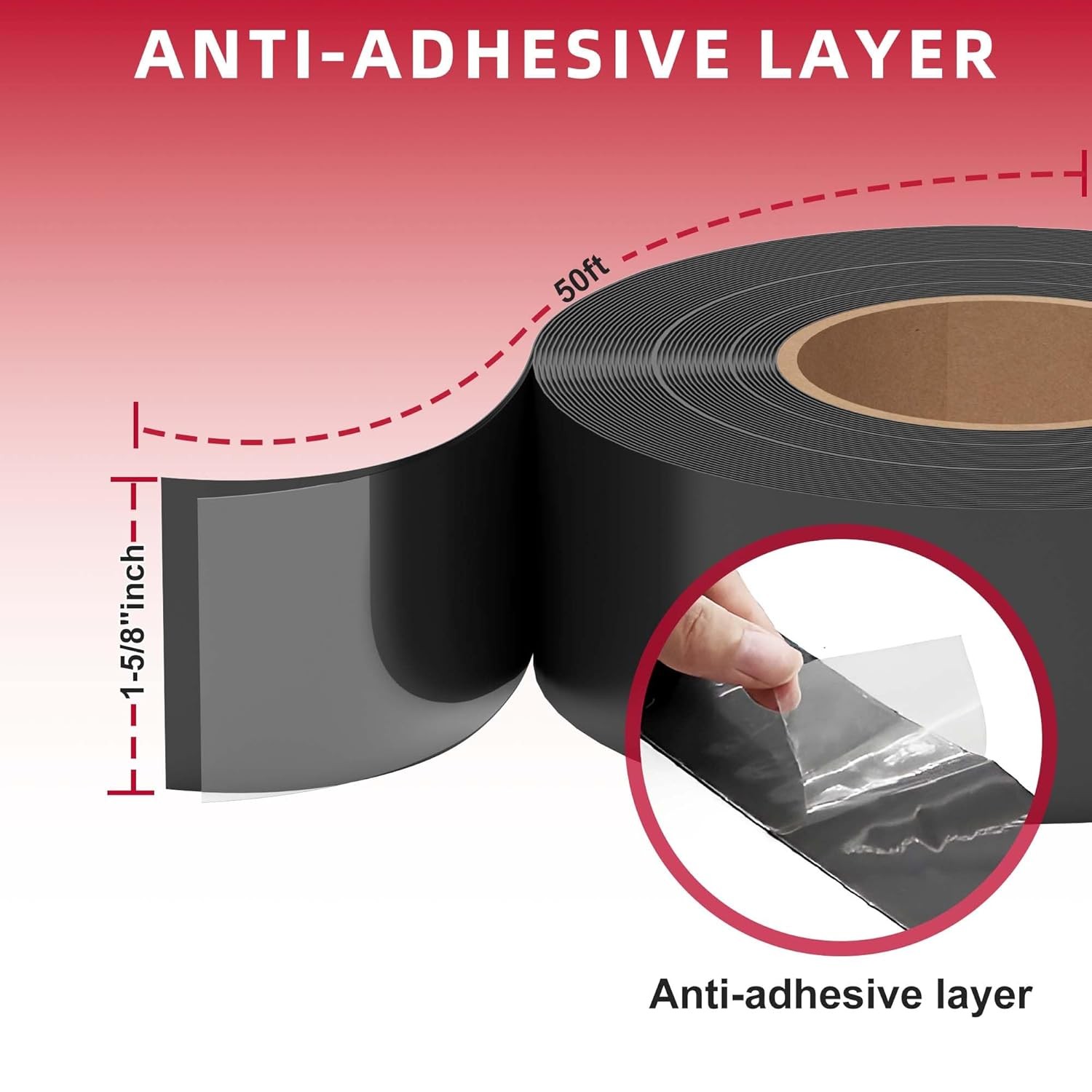 Joist Tape for Decking 1-5/8" x 50', 6 Rolls Weather-Resistant Deck Joist Tape