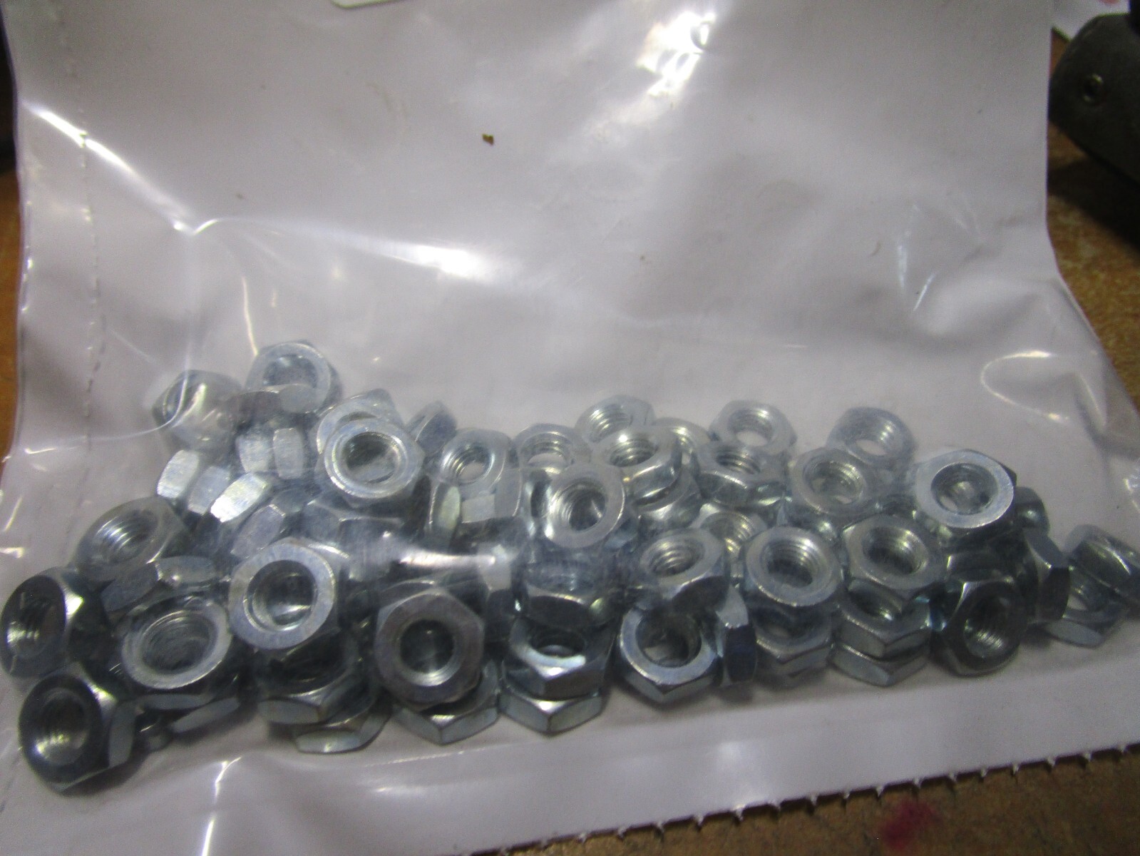 1/4"-28 ASTM A563 Grade A Zinc Finish Steel Jam Nut QTY 88