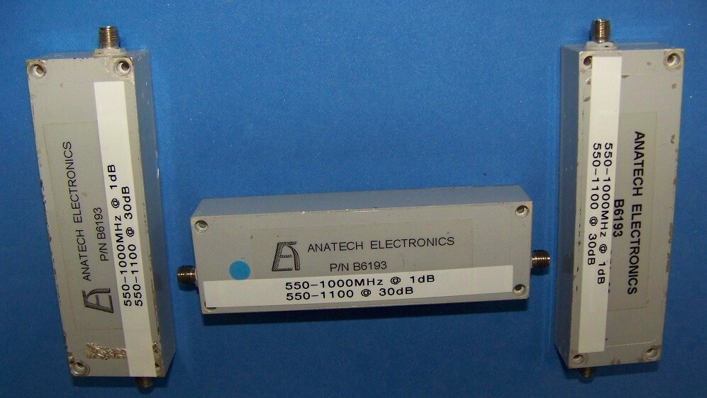 One Anatech 550-1000MHz 1dB down BPF. 30dB down @ 1100MHz fully tested.
