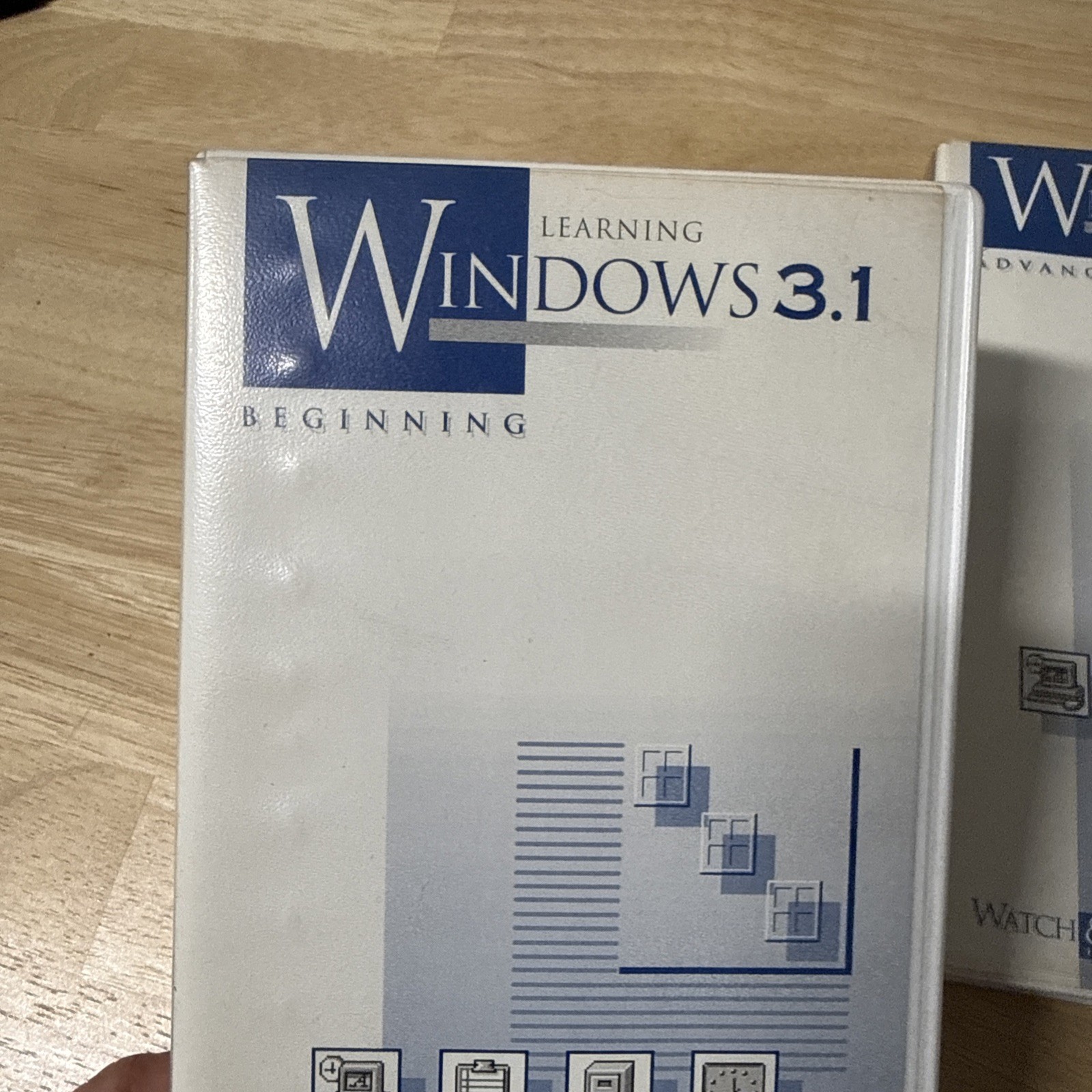 Windows 3.1 Training VHS Tape Set 2 Piece Set Vintage