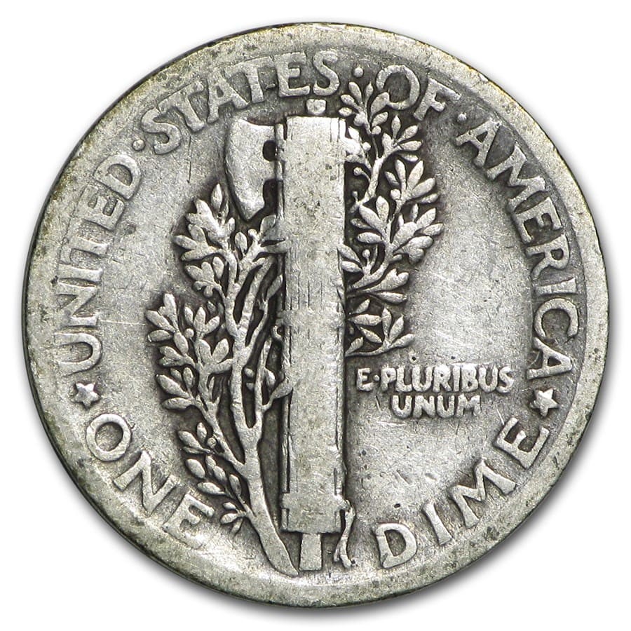 90% Silver Mercury Dime $100 Face Value Bag