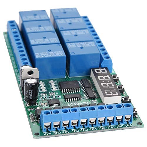DC 12V 8CH LED Multifunction Digital Delay Time Cycle Timing Relay Switch