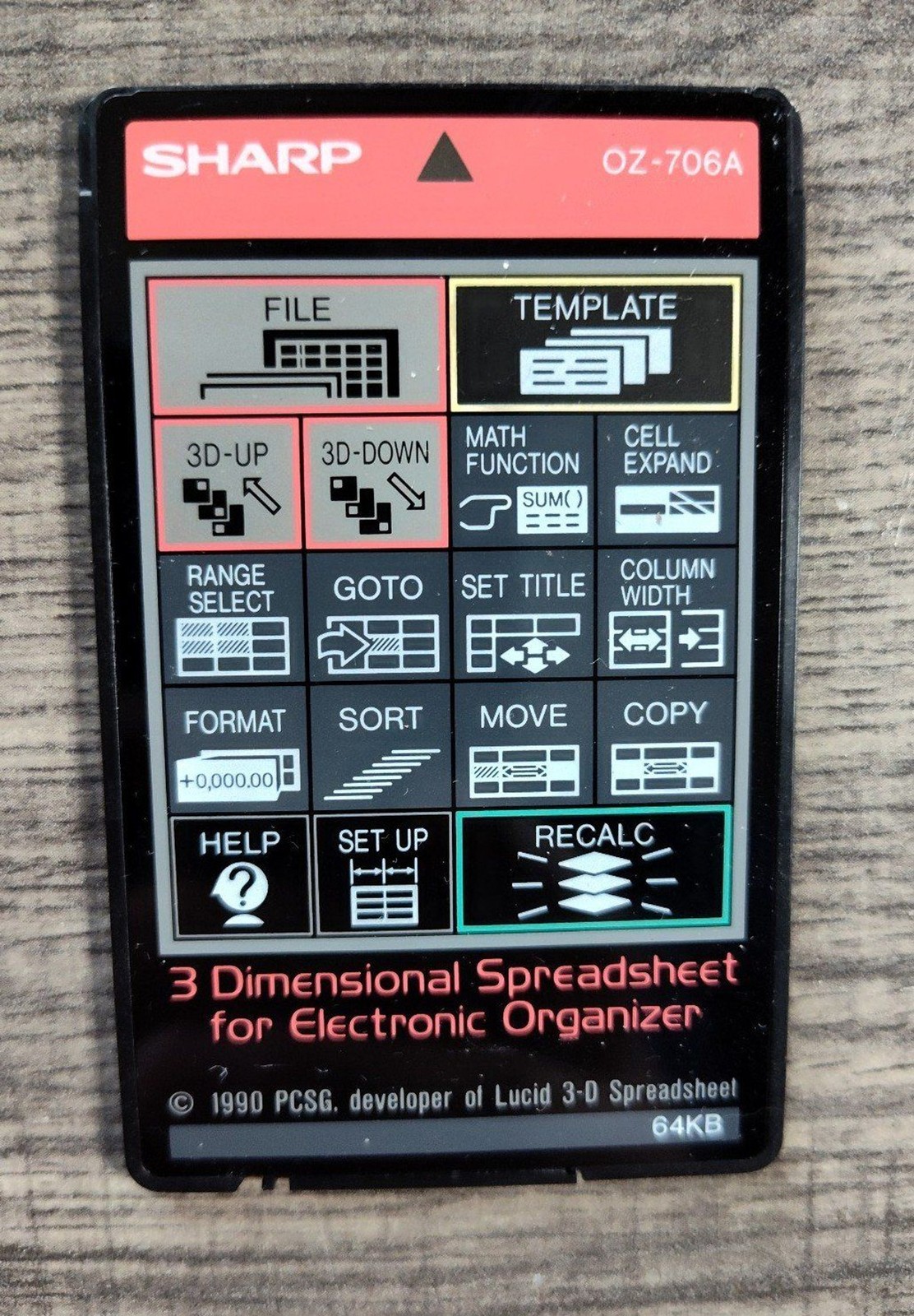 Sharp Wizard OZ-706a Electronic Organizer Computer 3 Dimensional Spreadsheet