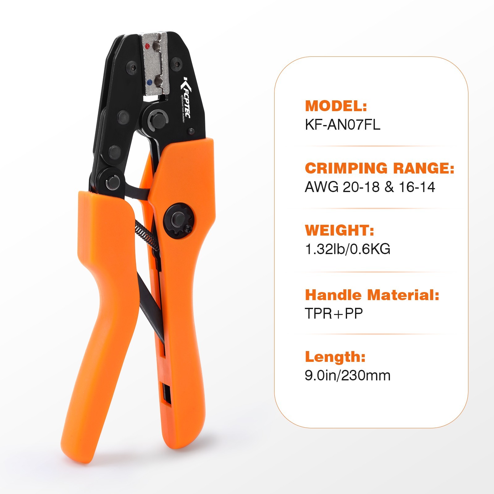 Crimping Tool ,90° Angled, 20-18 ，16-14 AWG Pliers,for Insulated Terminals,
