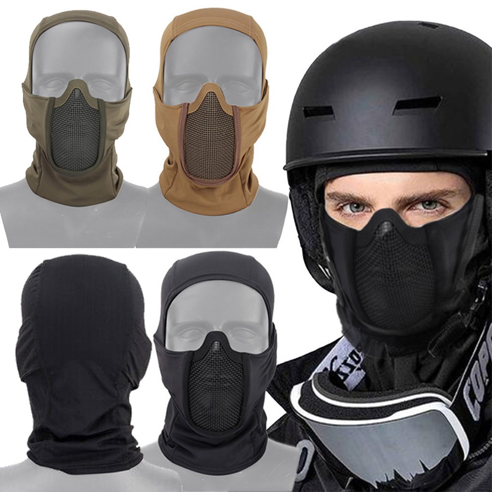 Balaclava Mesh Face Mask UV Protection Sun Hood Tactical Shiesty for Men Women