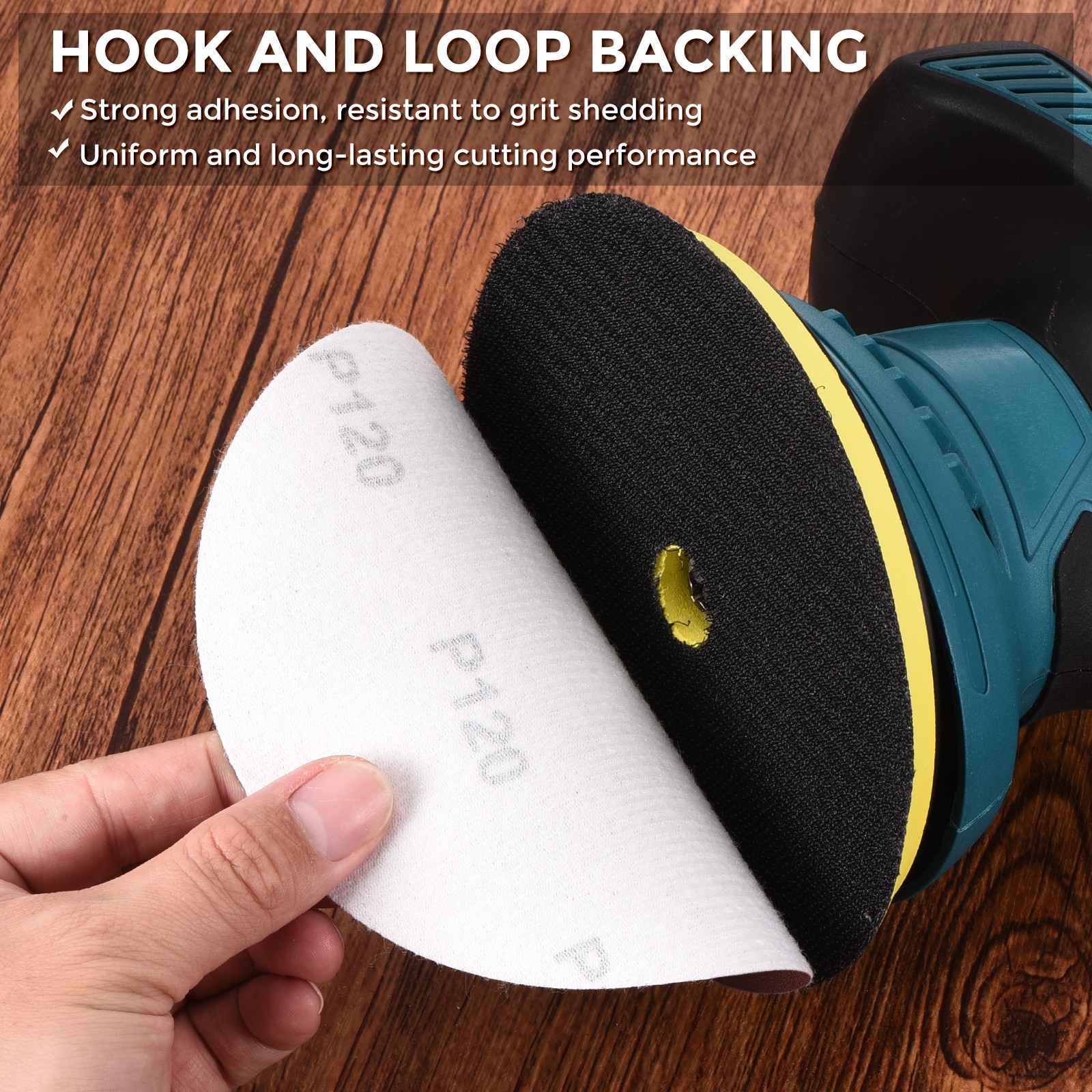 3 Pcs Sanding Disc 10 Inch 80 Grit Hook and Loop Random Orbital Sandpaper, Red