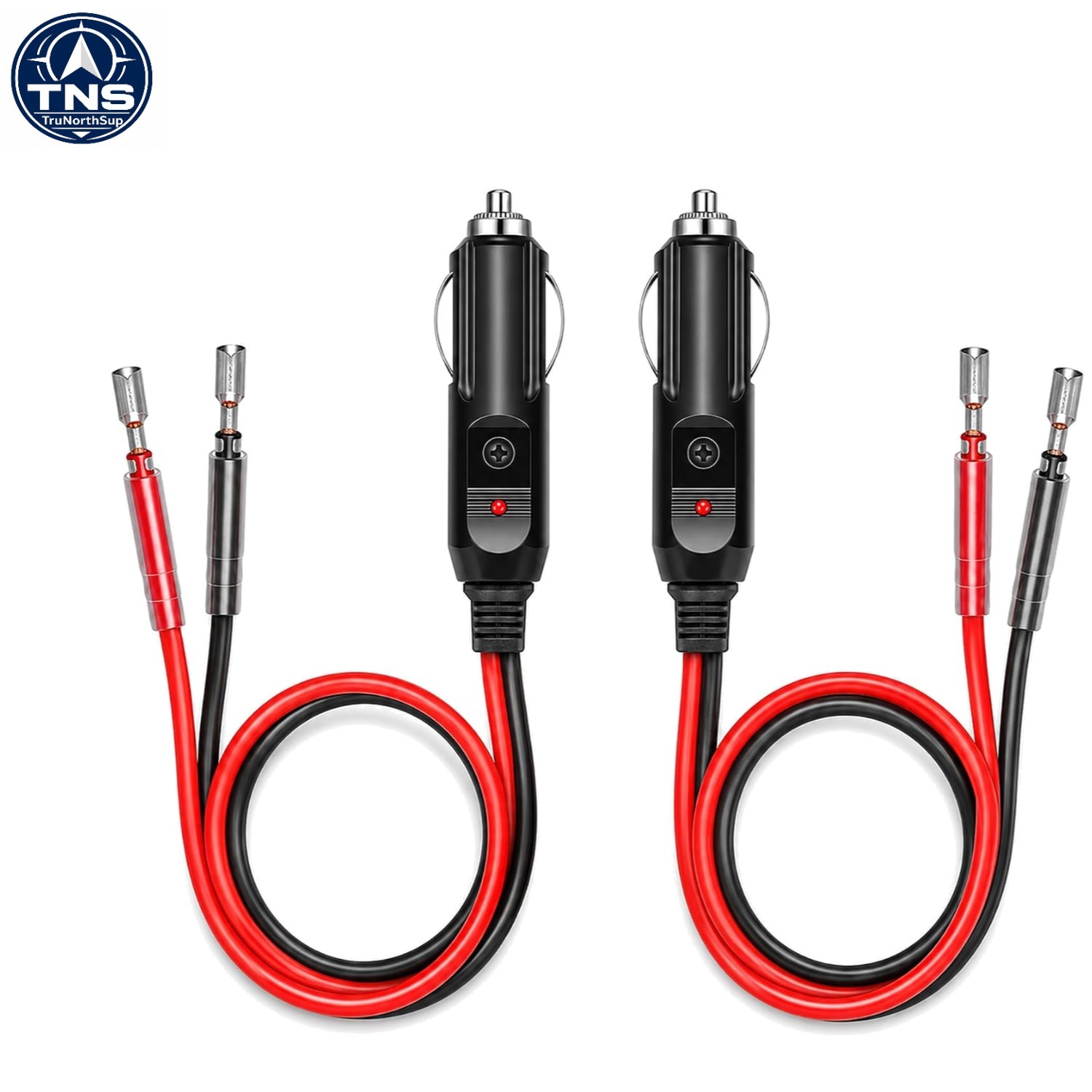 Reliable 12V Cigarette Lighter Adapter with Built-in 15A Fuse & LED Indicator