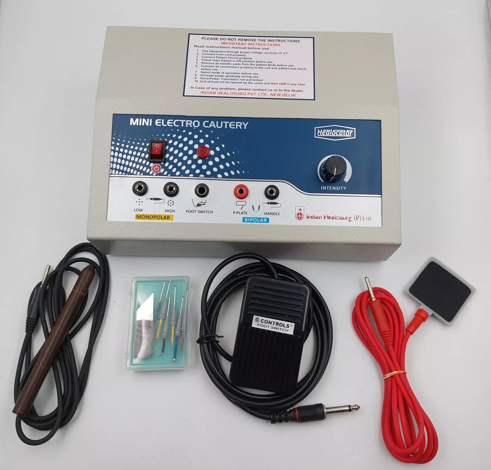 ElectroS.urgical Mini Cautery Machine Manual Bipolar Monopolar Healocator Qualit
