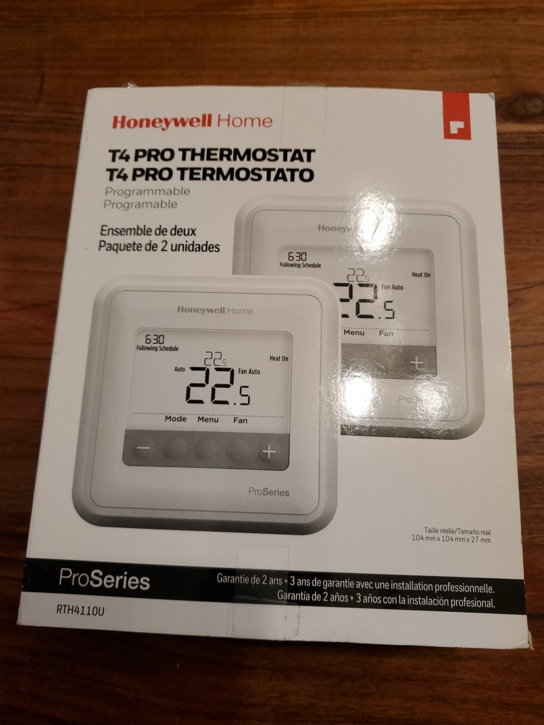Honeywell Home T4 Pro Thermostat 2 Pack RTH4110U