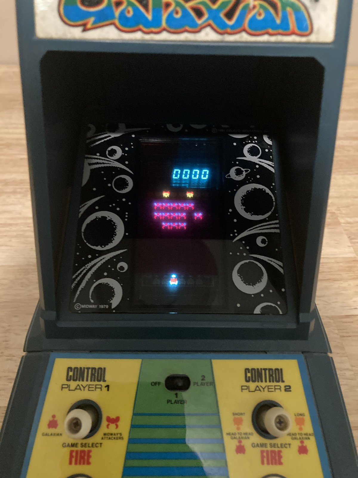 1981 Coleco Galaxian Tabletop Mini Arcade Tested & Working Good Condition