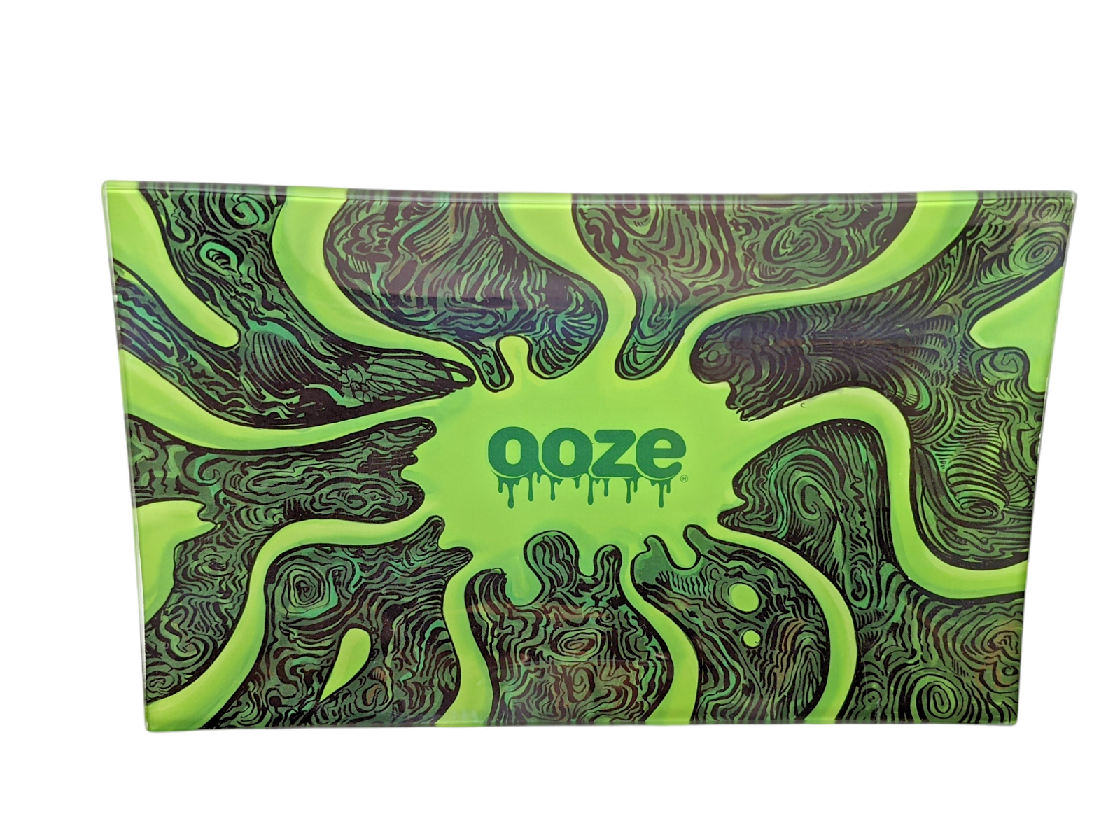 OOZE® Rolling Tray Shatter Resistant Glass Rolling Paper Maker Curve Edge Medium