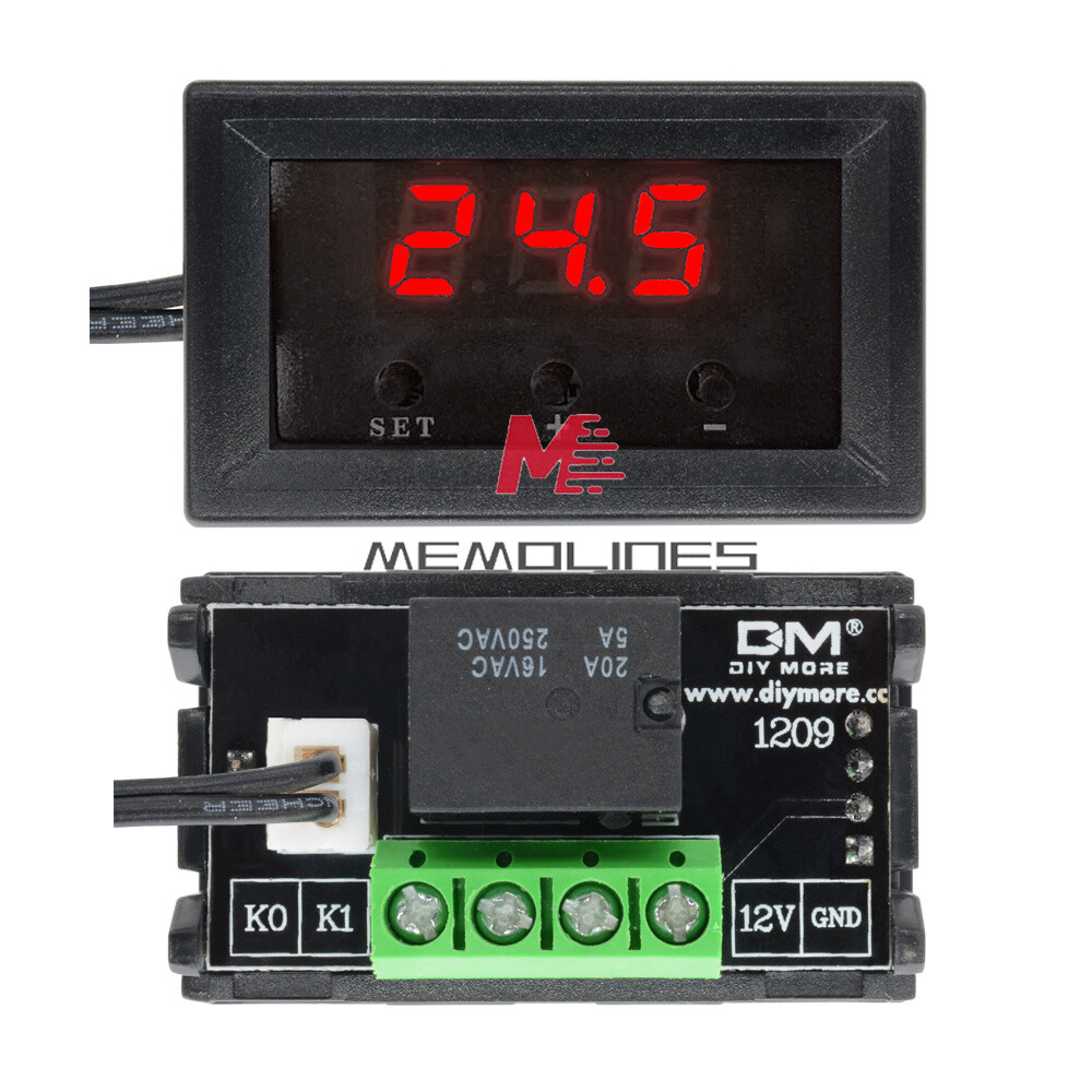 W1209 DC 12V Digital Thermostat Temperature Controller Sensor -50~110°C + Case