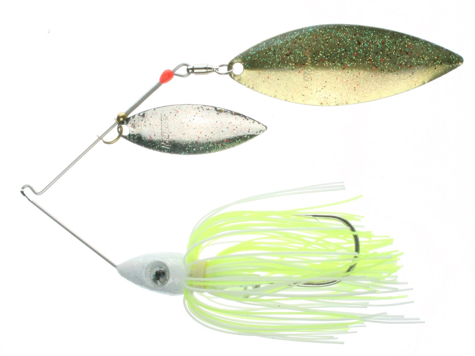Nichols DF64-1 Pulsator Depth Finder Spinnerbait, 1oz, Wht/Chart Nik/Gold