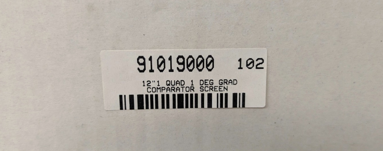 CMI 12" Comparator Screen 1 Degree Graduation CMI0098