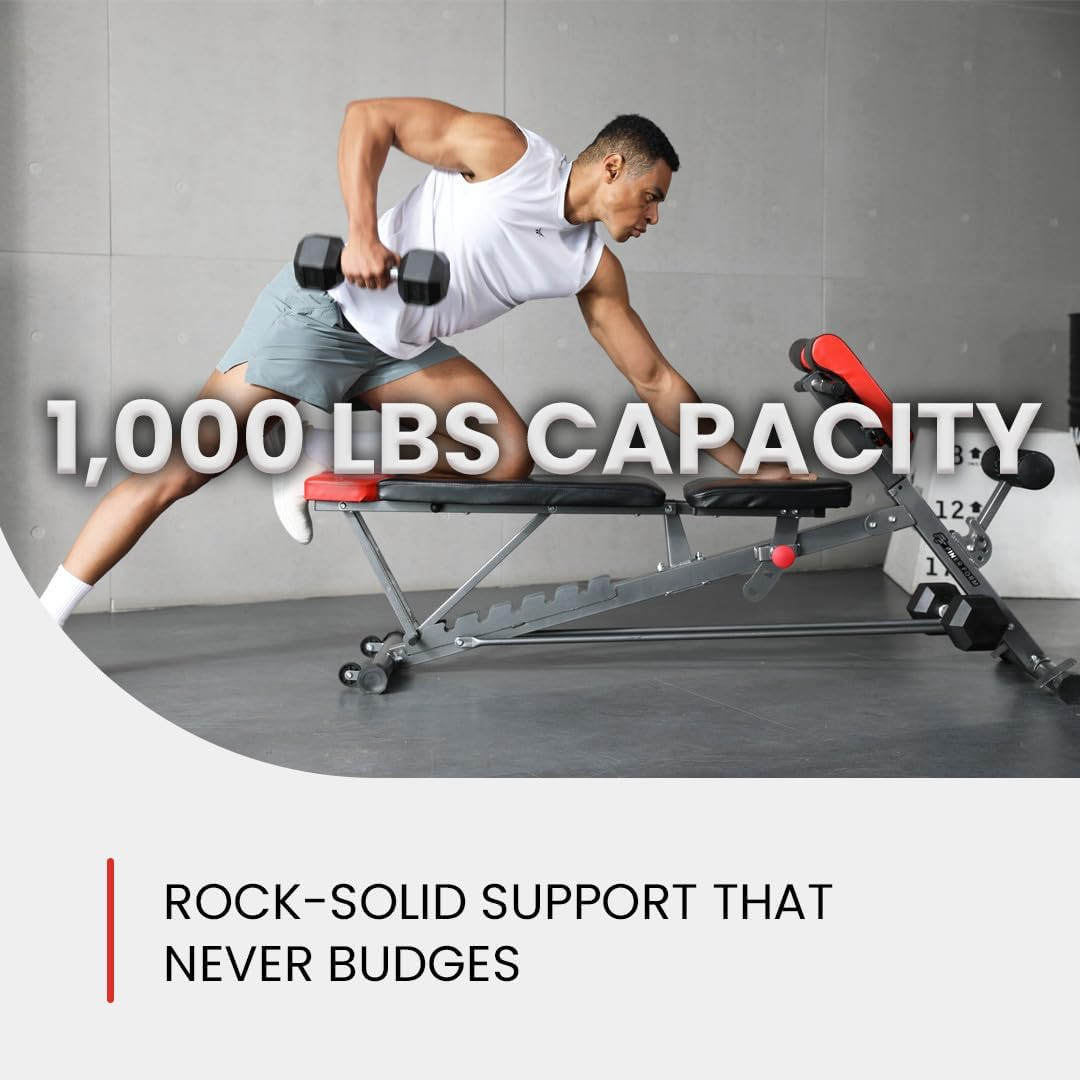 Multi-Functional FID Weight Bench for Full All-In-One Body Workout – Hyper Back