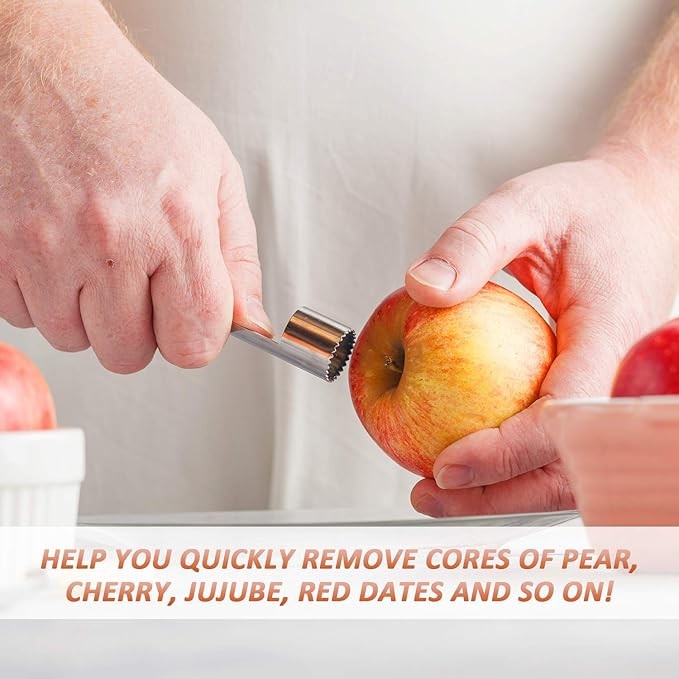 Stainless Steel Apple Corer - Fruit & Vegetable Corer - Seed Remover - Cutter