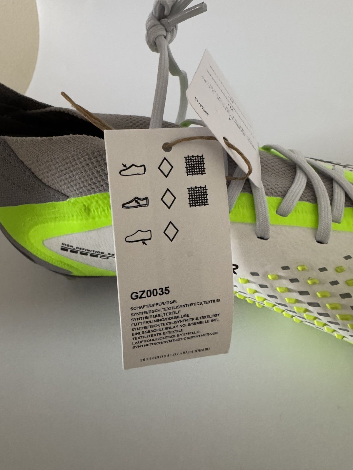 adidas Men’s 5/Women’s 6 PREDATOR ACCURACY.1 FG Soccer Cleats White/Green GZ0035